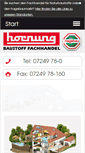 Mobile Screenshot of hornung-baustoffe.de